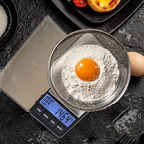 Digitale Taschen-Kaffeewaage mit Timer und Tara-Funktion, Genau zu 1000 G, Empfindlich bis 0,1 G,Ideal für Espresso-Kaff