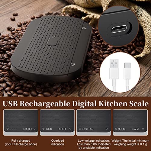 Digitale Kaffeewaage OBEST mit Timer und Elektronischer Hochpräzision
| OBEST Elektronische Kaffeewaage mit Timer und 3