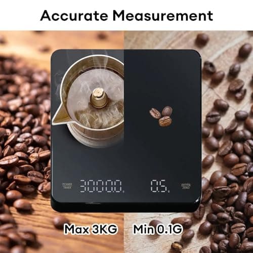 Mini Elektronische Kaffee Waage mit Timer 3kg 0,1g Hohe Präzision LED Bildschirm für Kaffee Mischung Espresso

|Digital