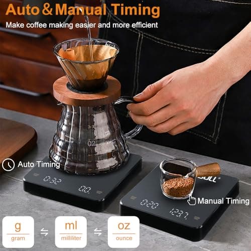 OBEST Mini Kaffeewaage mit Timer für Coffee-Lovers in der Küche
| OBEST 3kg/0.1g Hochpräzise Wiederaufladbare Küchenwaa