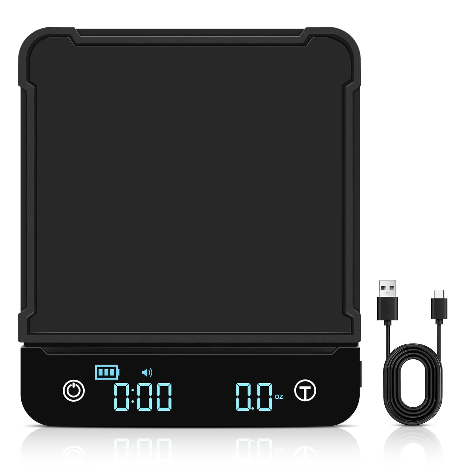 Digitale Kaffeewaage Cadrim 0,1g/3Kg Hochpräzise Elektronische Küchenwaage für Kaffeespezialitäten und Espresso
| Digit