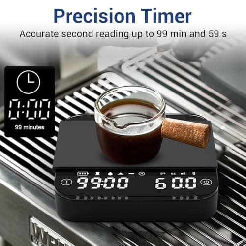 Mini Kaffeewaage mit Timer für Espresso und Gießkaffee
| USB Wiederaufladbare House Espresso Waage 2 kg/0,1 g genau
| S