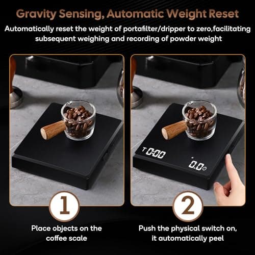 LYtech Mini-Kaffeewaage mit Timer für Espresso & Pour-Over