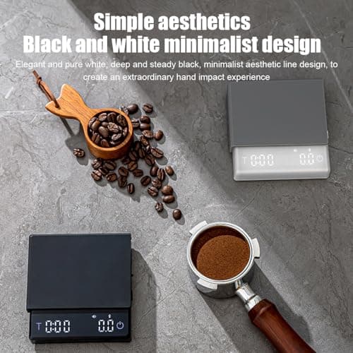 Irishom Mini-Kaffeewaage mit Timer für Espresso und Pour-Over-Kaffee 2 kg/0,1 g genau, wiederaufladbare tragbare Digital