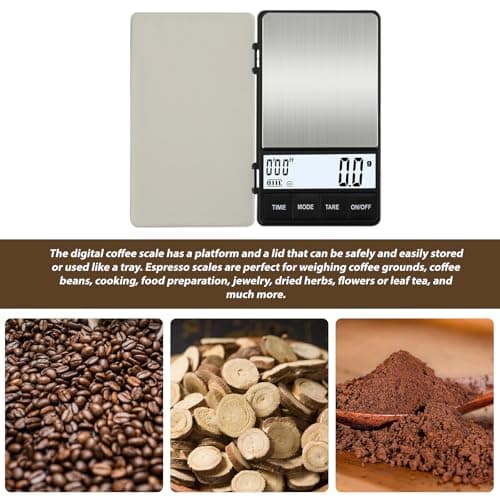WIYETY Espresso-Kaffeewaage mit Timer: Präzise 1000g/0,1g Digital Küchenwaage für Barista, Kochen und Backen, inkl. Batt
