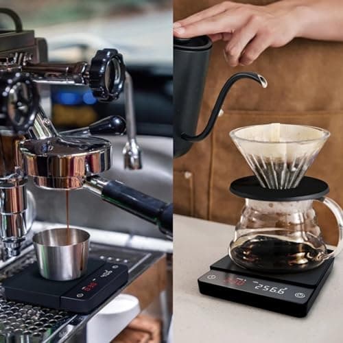 Digitale Kaffeewaage mit Timer für Coffee-Liebhaber in der Küche
| USB-Aufladbare Mini Espresso Waage mit LED-Anzeige f