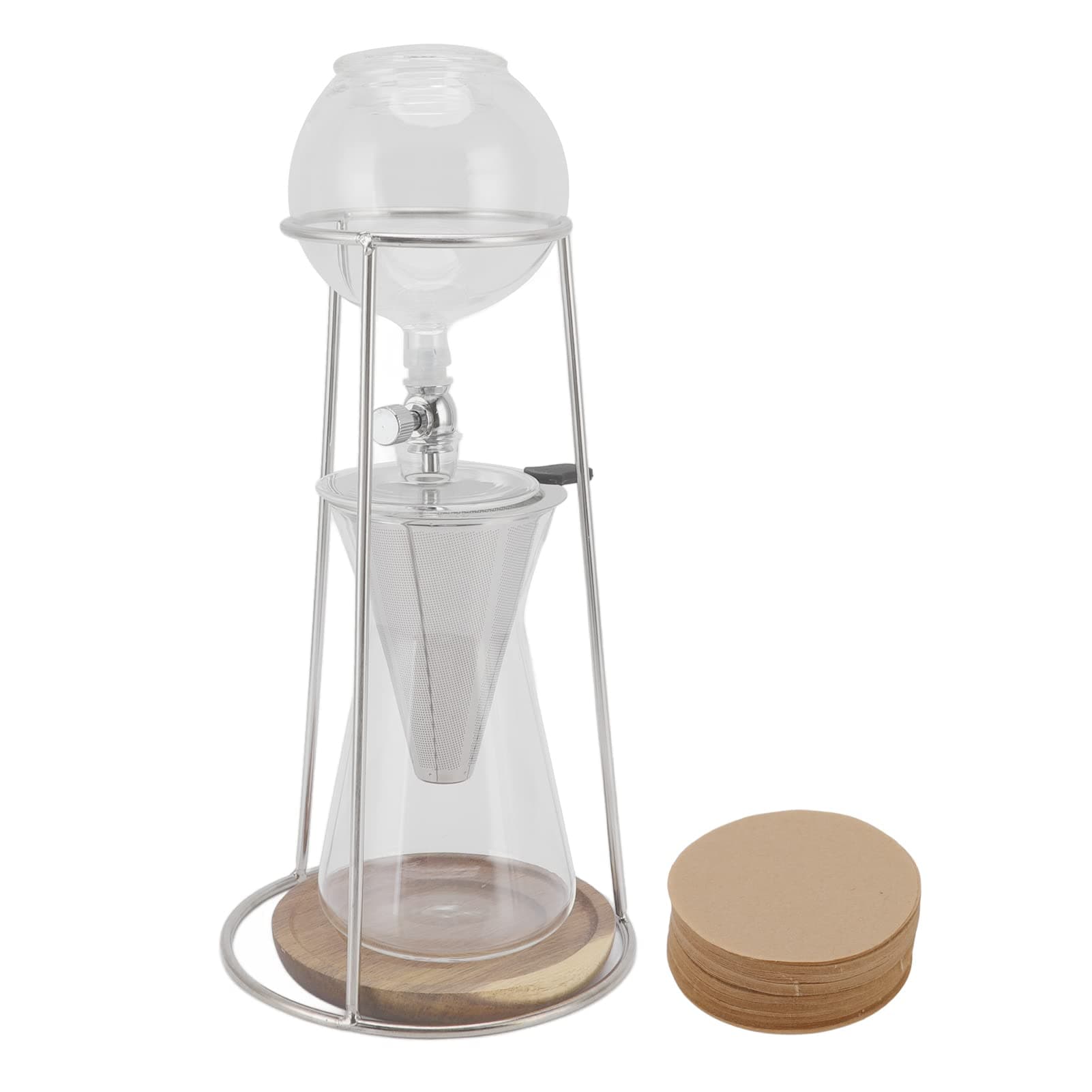 600 ML Tropfturm-Kaffeemaschine, wiederverwendbare Eiskaffeemaschine aus Borosilikatglas für Cafés zu Hause, Küchenkaltg