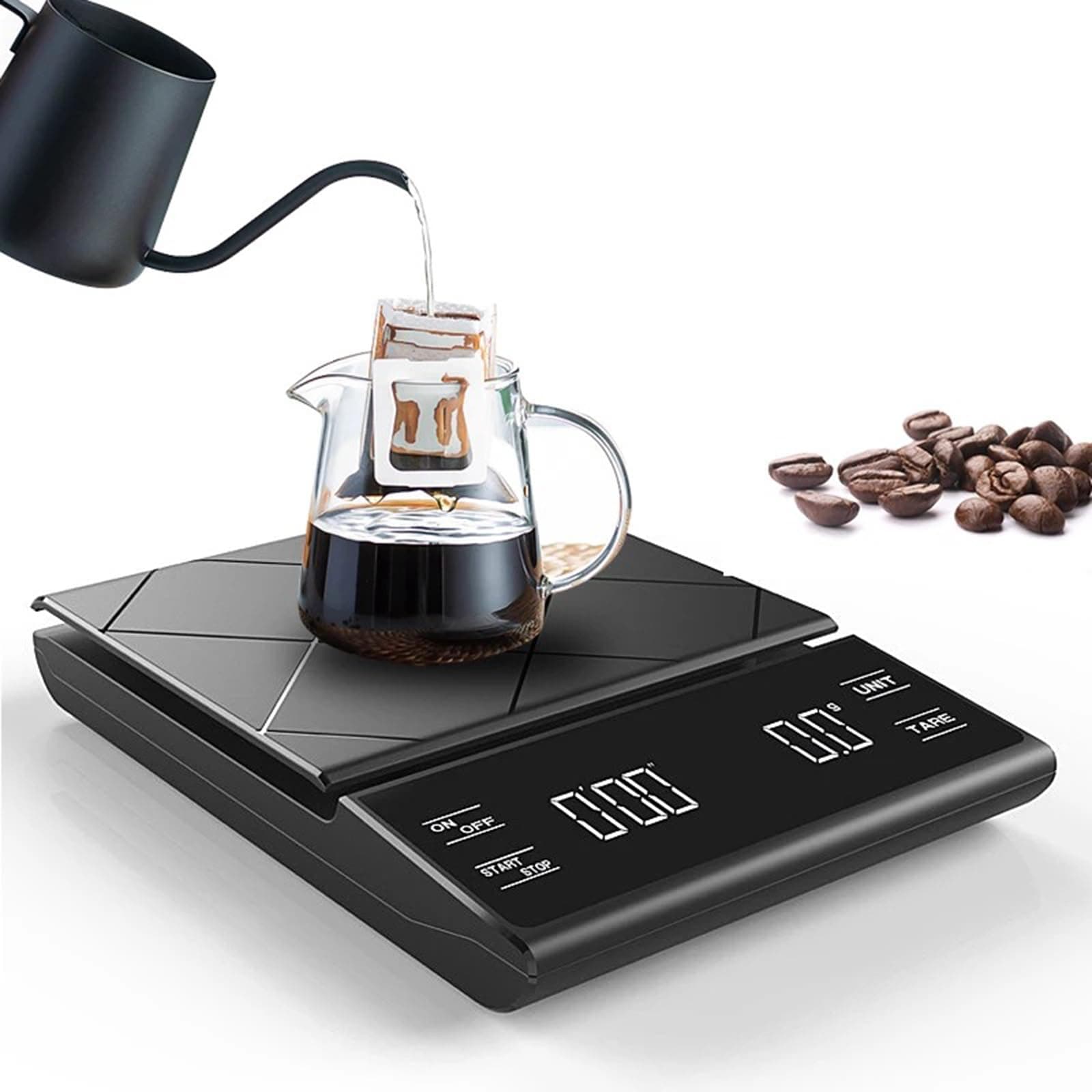 Küchenwaage Espresso Timer 3KG 0.1G LED Anzeige USB Aufladbare Tara Funktionalität
| USB Aufladbare Küchenwaage Espress