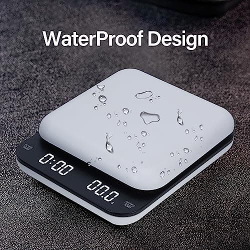 **Kaffeewaage ASXCaqcoffe mit Timer, 0.1g-Präzision, 3kg Kapazität, Auto-off-Funktion, wiederaufladbar für Barista**
|