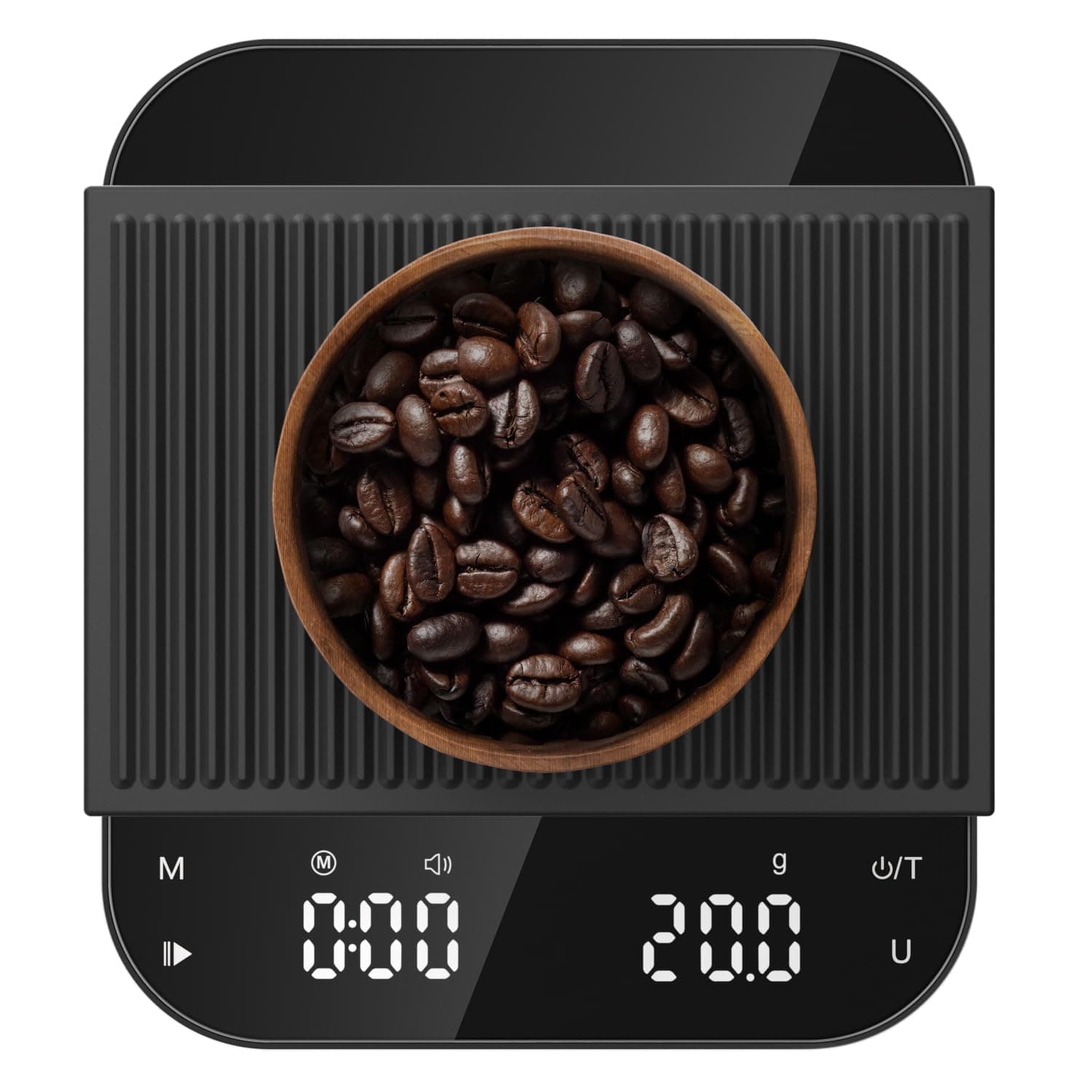 Ultrean Kaffeewaage mit Timer für Espresso und Pour-Over Kaffee, precision 3 kg/0,1g Küchenwaage, Digital-LED-Anzeige, T
