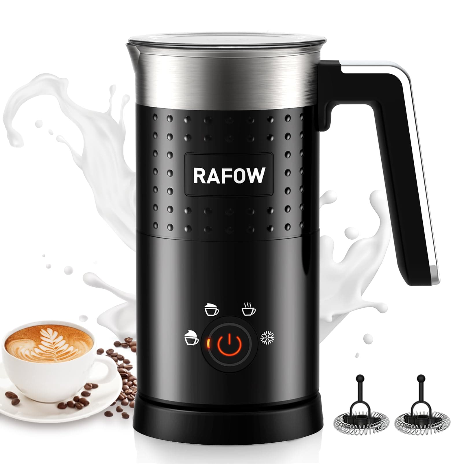 Elektrischer Milchaufschäumer 4 in 1 Heißer Kalter Milchschaum Geräuschloser Heiße Schokolade Latte Cappuccino Macchiato