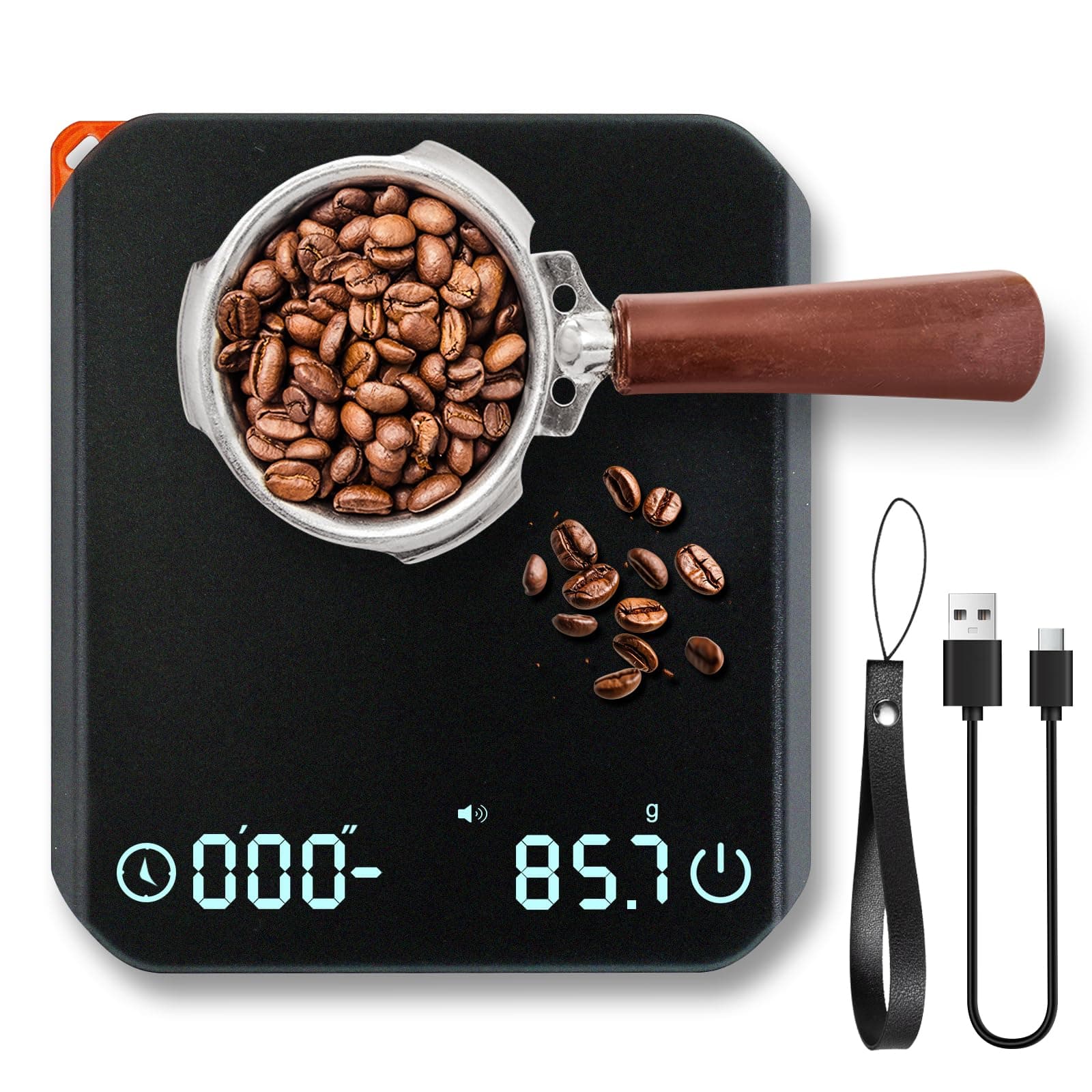 Mucek Präzise Espresso Waage 0,1 g Timer Küchenwaage Kochen Backen