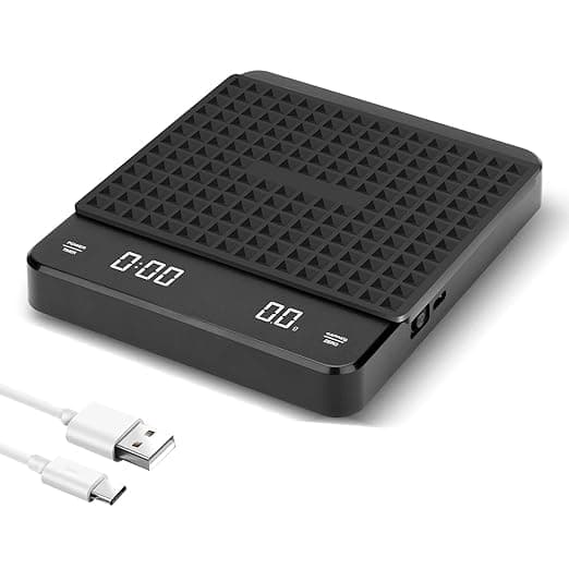 Kaffeewaage mit Timer Küchenwaage für Coffee Aficionados mit Timer und LED-Anzeige, Küche/Backen/Hochpräzise Waage 3kg/0