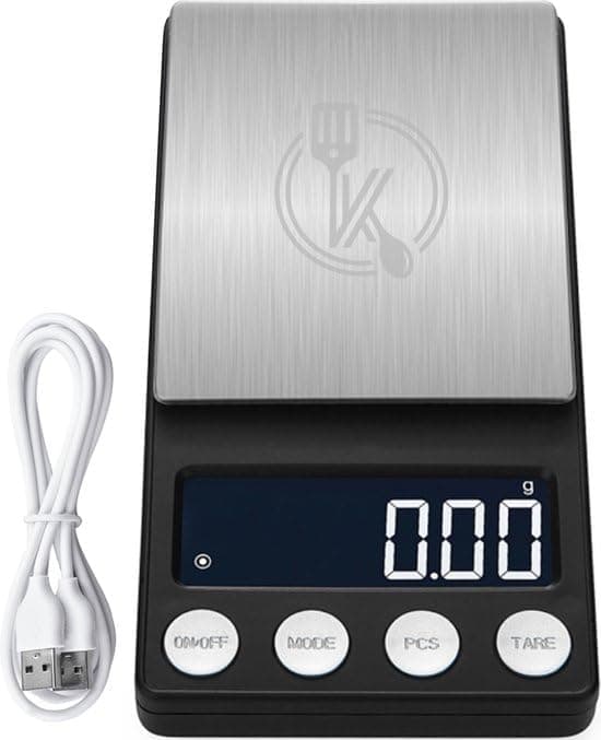 Kitchenwell digitale Mini Präzision Küchenwaage - Precision Kochen - Küchennovices - Kochen und Backen - 0,01 bis 200 Gr