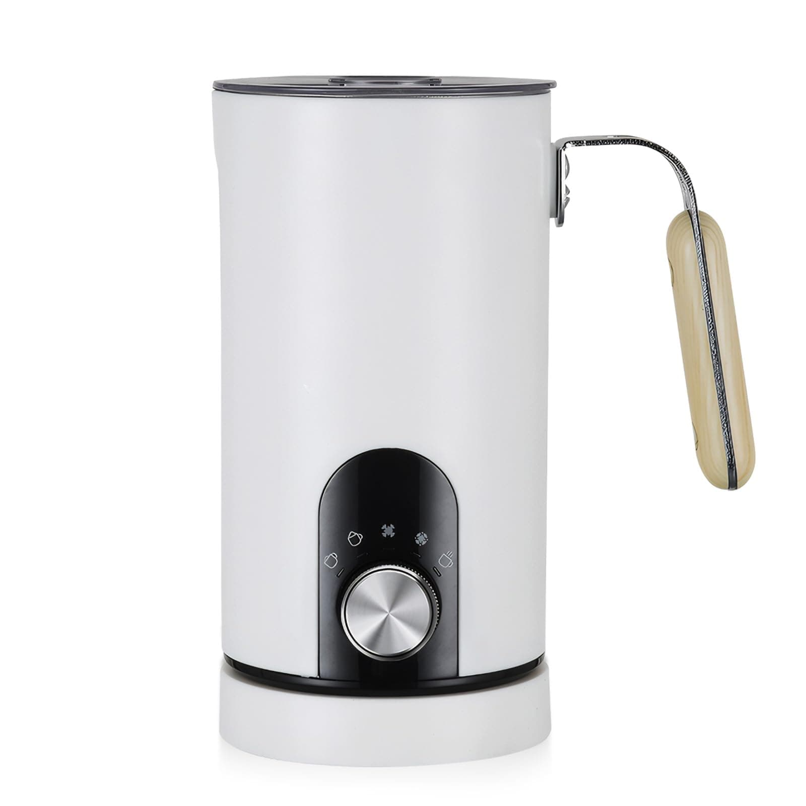 OKYUK Elektrischer Milchaufschäumer für Latte, Cappuccino & Heißmilch (Weiß)