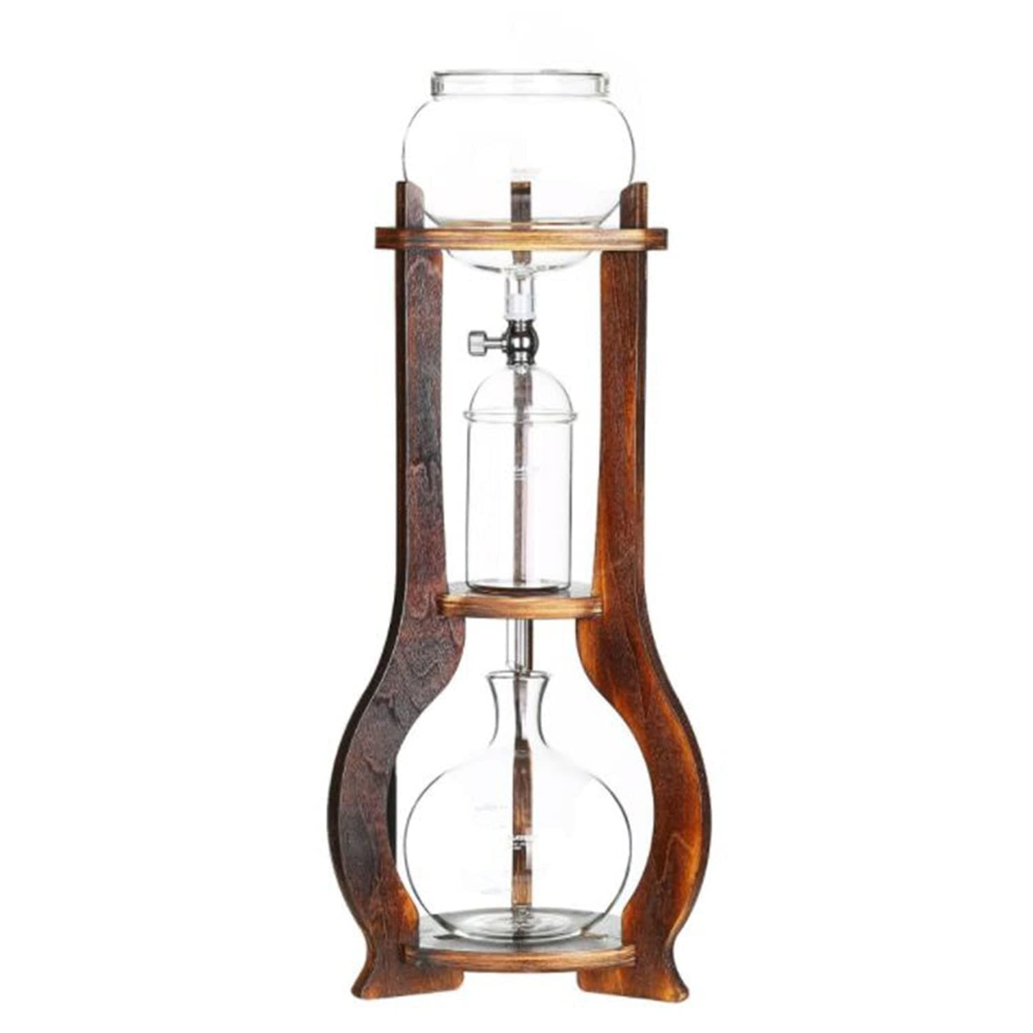 KAYLA-lan Ice Drip Kaffeekanne mit Geschwindigkeitseinstellung für Hausreisen und Küche, 6-8 Tassen Edelstahlfilter Cold