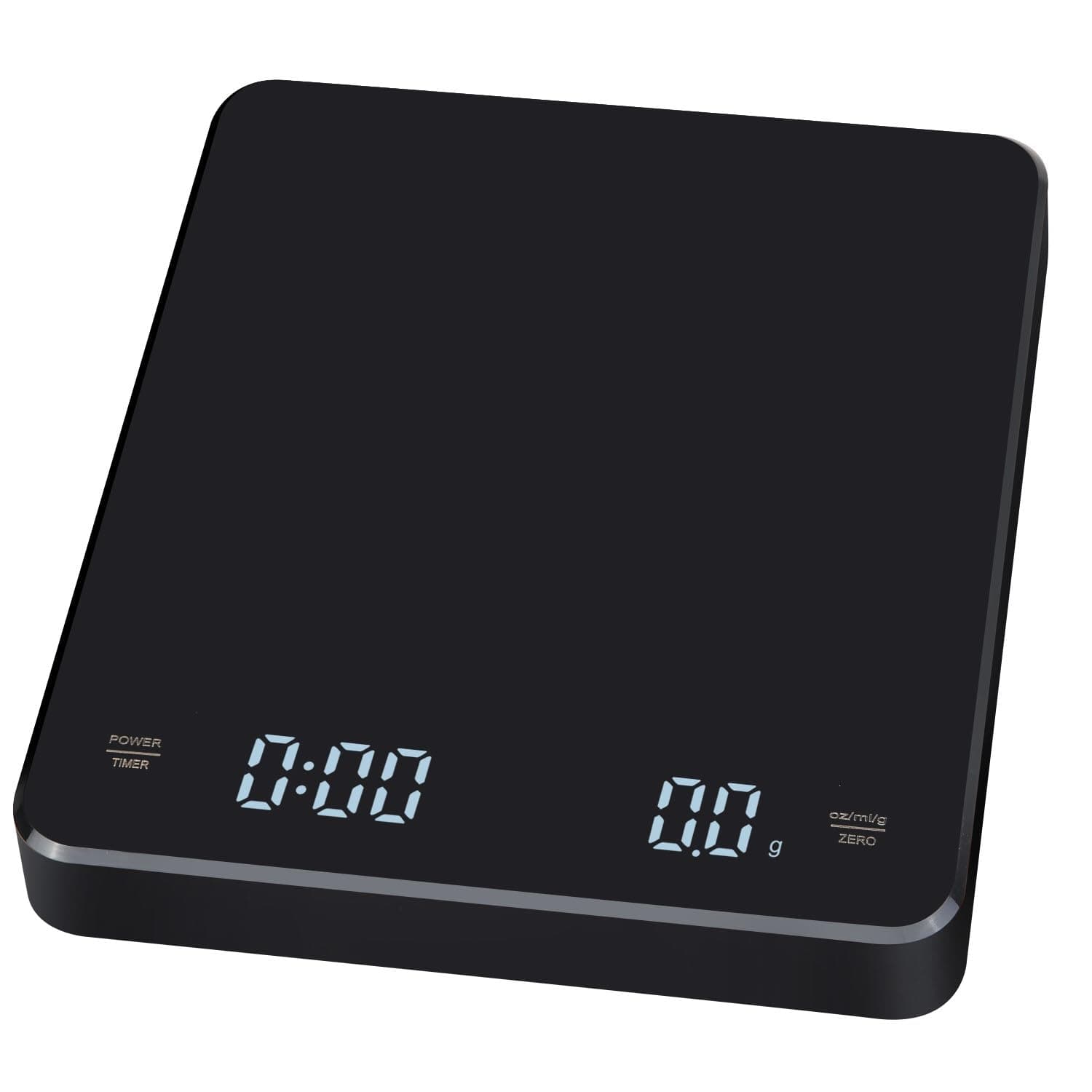 INF Wiederaufladbare Kaffeewaage mit Timer für perfekten Kaffee, Hohe Präzision 3 kg / 0,1 g, Mehrere Maßeinheiten, Schw